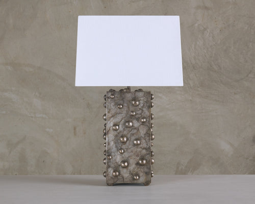 BCW SILVERED VERTICAL STUDDED LAMP BY LIKA MOORE